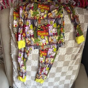 Shrek Patterned Kids Pajama Set - Green Multi